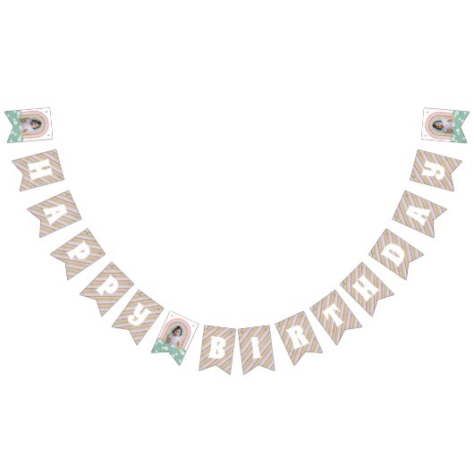 Retro Rainbow & Daisis Geburtstagsbanner Wimpelkette (Alle)