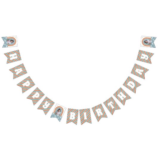 Retro Rainbow & Daisis Geburtstagsbanner Wimpelkette (Alle)