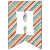 Retro Rainbow & Daisis Geburtstagsbanner Wimpelkette (Zweite Fahne)