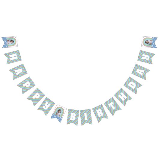 Retro Rainbow & Daisis Geburtstagsbanner Wimpelkette (Alle)