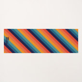 Retro Rainbow Diagonal Strip Yogamatte (Rückseite (Horizontal))