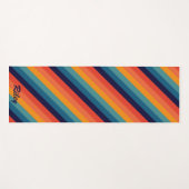Retro Rainbow Diagonal Strip Yogamatte (Vorderseite (Horizontal))