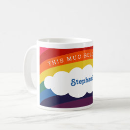 Retro Rainbow | Diese Tasse gehört zu: Name