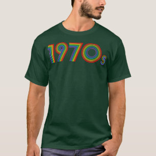 Retro Rainbow Disco Schriftart der 1970er Jahre T-Shirt