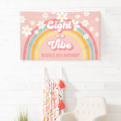 Retro Rainbow Eight ist ein Vibe Groovy 8. Geburts Banner (Insitu)