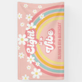 Retro Rainbow Eight ist ein Vibe Groovy 8. Geburts Banner (Vertikal)