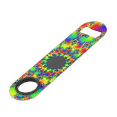 Retro Rainbow Eye Flaschenöffner (Rückseite Schrägansicht)