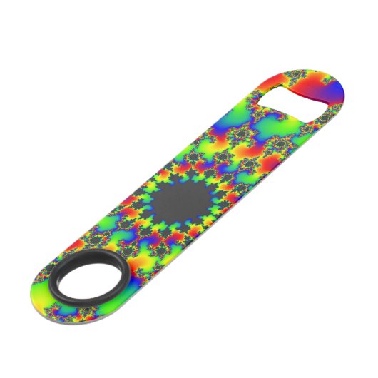 Retro Rainbow Eye Flaschenöffner (Rückseite Schrägansicht)