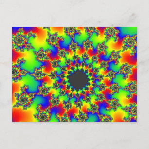 Retro Rainbow Eye Postkarte