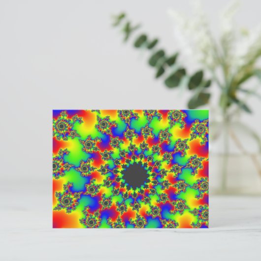 Retro Rainbow Eye Postkarte (Stehend Vorderseite)