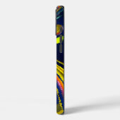 Retro Rainbow Farben neueste Unendlichkeit tiefbla Case-Mate iPhone Hülle (Rückseite / Links)