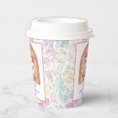 Retro Rainbow FIVE is a Vibe Groovy 5th Birthday Pappbecher (Rechts)