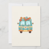 Retro Rainbow Five ist ein Vibe Groovy 5. Geburtst Einladung (Rückseite)