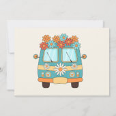 Retro Rainbow Five ist ein Vibe Groovy 5. Geburtst Einladung (Rückseite)