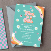 Retro Rainbow FIVE ist ein Vibe Groovy 5. Geburtst Einladung