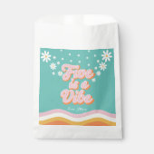 Retro Rainbow FIVE ist ein Vibe Groovy 5. Geburtst Geschenktütchen (Vorderseite)