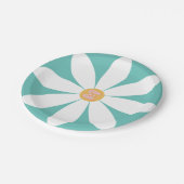 Retro Rainbow FIVE ist ein Vibe Groovy 5. Geburtst Pappteller (Schrägansicht)