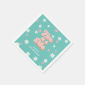 Retro Rainbow FIVE ist ein Vibe Groovy 5. Geburtst Serviette (Ecke)