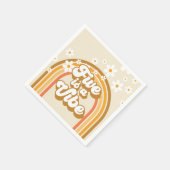 Retro Rainbow FIVE ist ein Vibe Groovy 5. Geburtst Serviette (Ecke)