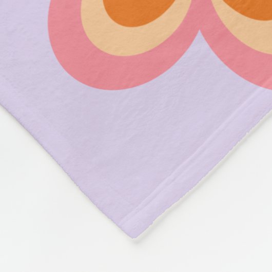 Retro Rainbow floral Fleecedecke (Ecke)