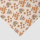 Retro Rainbow Flower Christmas Seidenpapier (Ausschnitt)