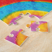 Retro Rainbow Fraktal Monogramm Name Puzzle (Seite)