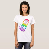 Retro Rainbow Gedreht Phone T - Shirt (Vorne ganz)