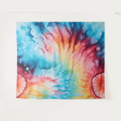 Retro Rainbow Gefärbte Krawatte Style Tapestry der Wandteppich (Vorderseite (Horizontal))