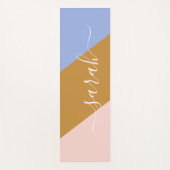 Retro Rainbow Graphic Personalisiert name Yogamatte (Vorderseite)