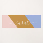 Retro Rainbow Graphic Personalisiert name Yogamatte (Vorderseite (Horizontal))