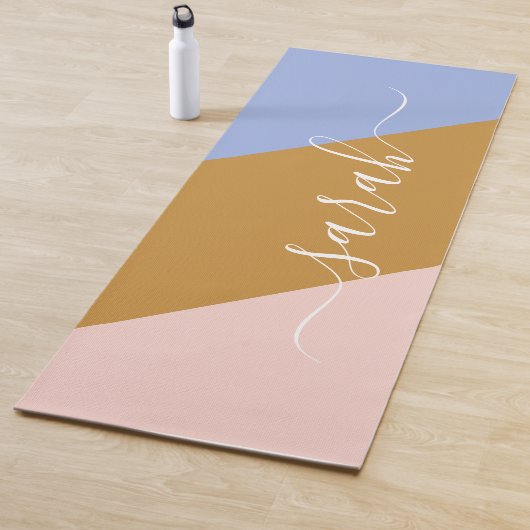 Retro Rainbow Graphic Personalisiert name Yogamatte (Beispiel)