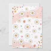 Retro Rainbow Groovy 4. Geburtstag Einladung (Rückseite)