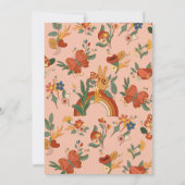 Retro Rainbow Groovy Brautparty Einladung (Rückseite)