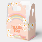 Retro Rainbow Groovy One Daisy Geschenkschachtel (Geöffnet)