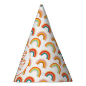 Retro Rainbow Groovy Party Hut Partyhütchen (Rechts)