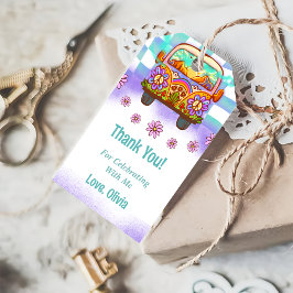 Retro Rainbow Groovy Vielen Dank für Ihr Geschenk Geschenkanhänger