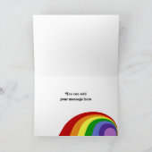 Retro Rainbow-Grußkarte Karte (Innenseite)