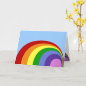 Retro Rainbow-Grußkarte Karte (Gelbe Blume)