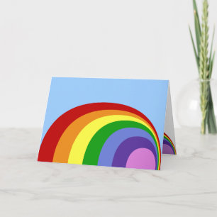 Retro Rainbow-Grußkarte Karte