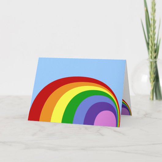 Retro Rainbow-Grußkarte Karte (Vorderseite)
