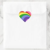 Retro Rainbow Heart Stickers (Tasche)