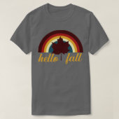 Retro Rainbow Hello Fall T-Shirt (Design vorne)