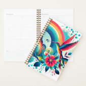 Retro Rainbow Hummingbird Weekly Planner Planer (Anzeige)