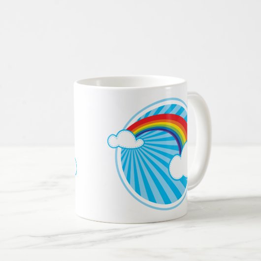 RETRO RAINBOW KAFFEETASSE (VorderseiteRechts)