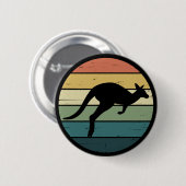Retro Rainbow Kangaroo Button (Vorne & Hinten)