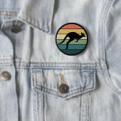 Retro Rainbow Kangaroo Button (Beispiel)