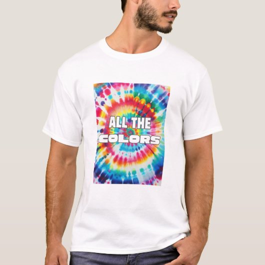 Retro-Rainbow-Krawatte T-Shirt (Vorderseite)