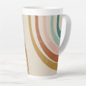 Retro Rainbow Latte Tasse (Rechte Ecke)