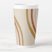 Retro Rainbow Latte Tasse (Vorderseite)