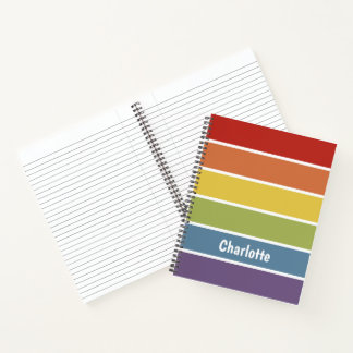 Retro-Rainbow-LGBT Personalisiert Notizblock